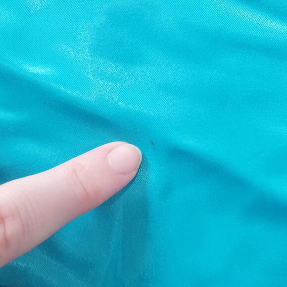 Vintage Adrianna Papell Evening Dress Womens 8 Teal Purple Satin Maxi Formal 90s - Picture 12 of 14